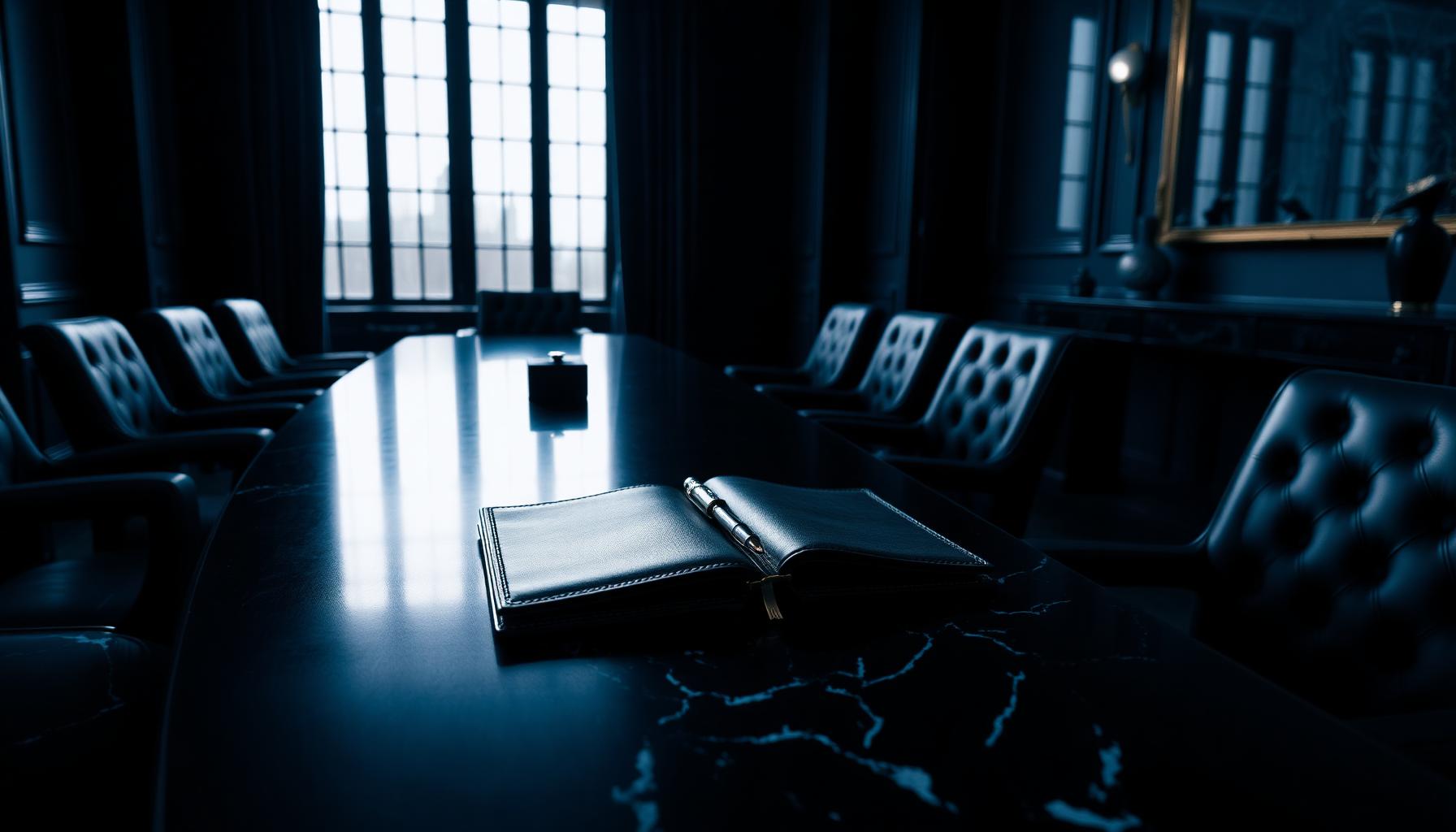 A quiet, refined boardroom — emblematic of Astania Wealth's stewardship.